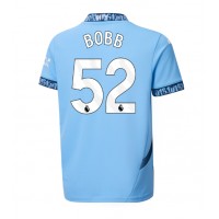 Dres Manchester City Oscar Bobb #52 Domáci 2024-25 Krátky Rukáv